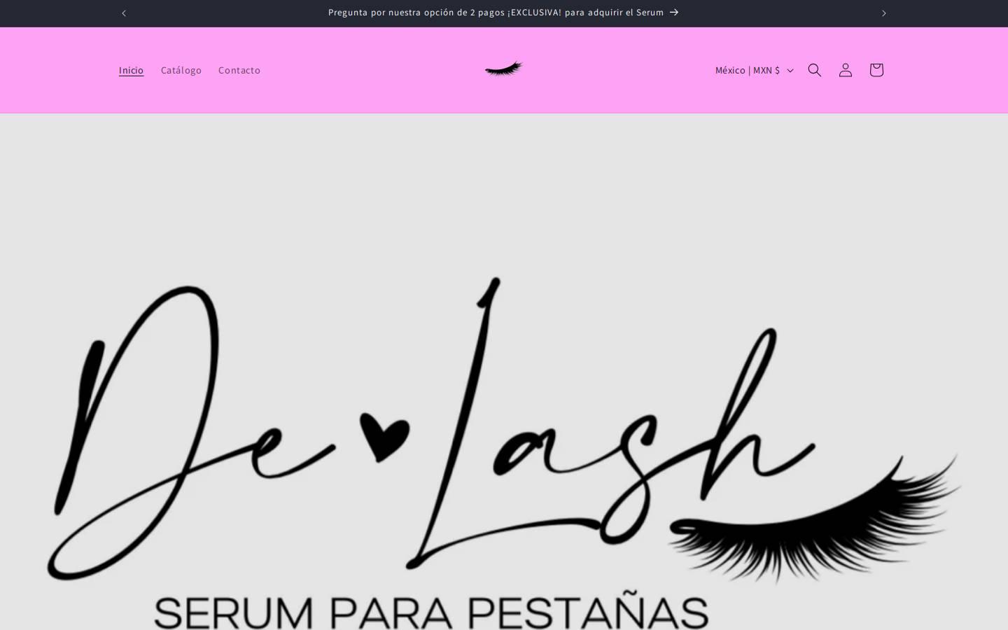 delashserum.com homepage screenshot