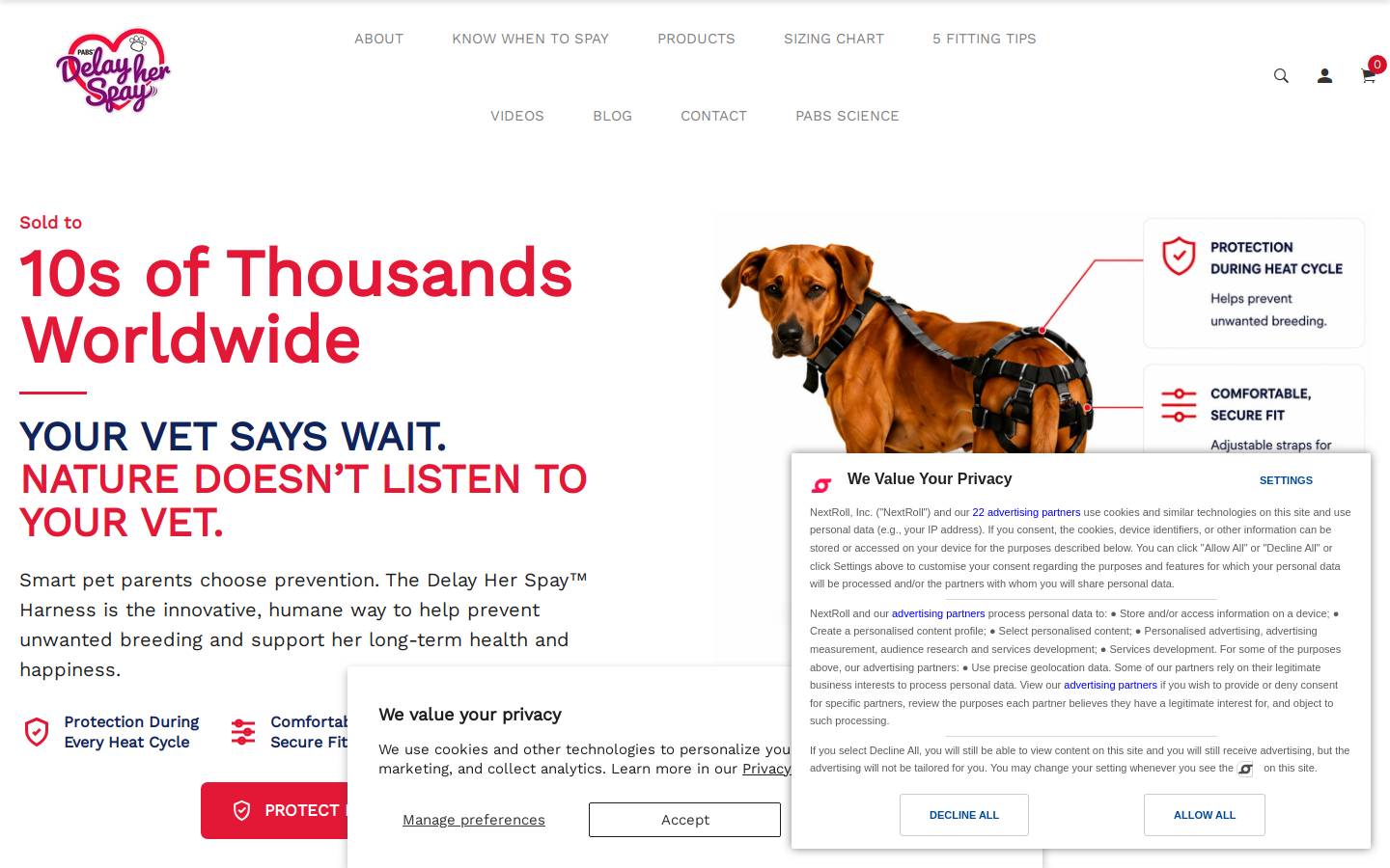 delayherspay.com homepage screenshot