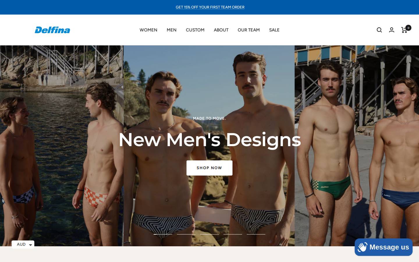 Delfina Sport homepage screenshot
