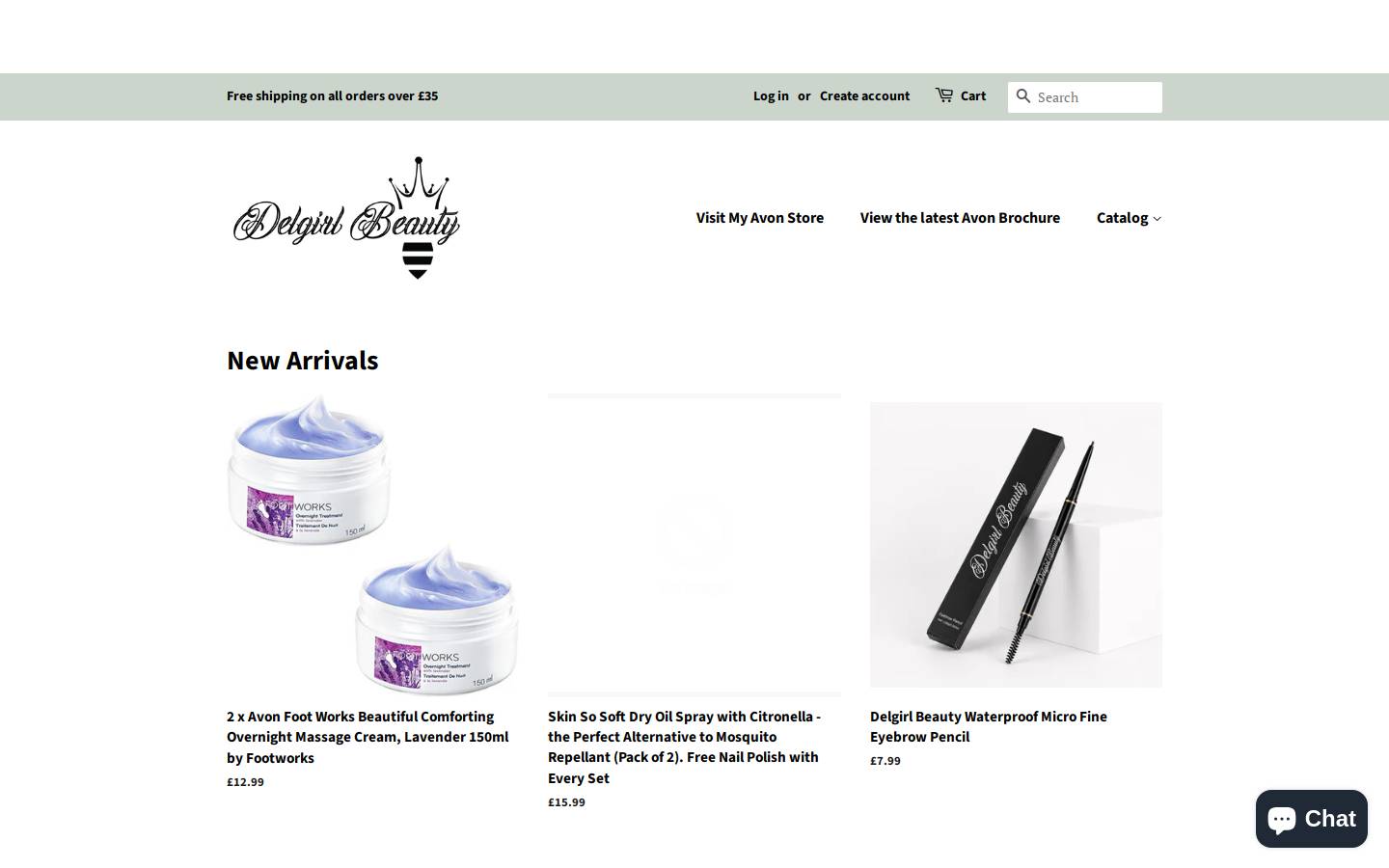 Delgirlbeauty homepage screenshot
