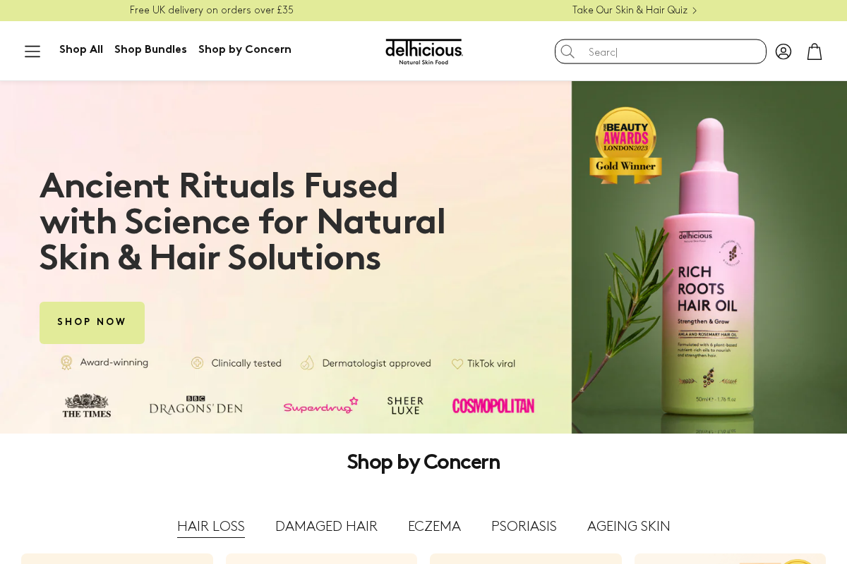 Delhicious homepage screenshot