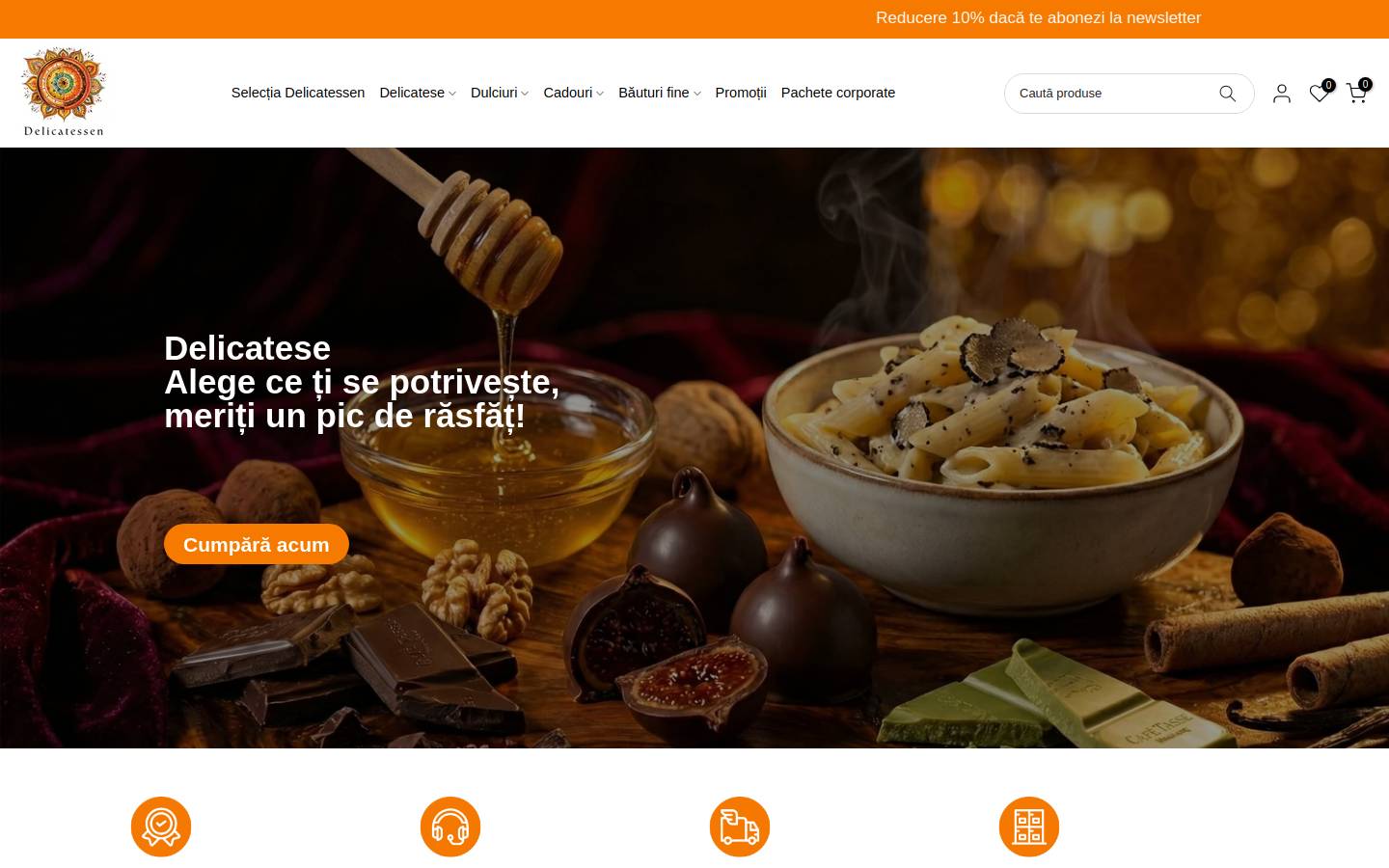delicatessen.ro homepage screenshot