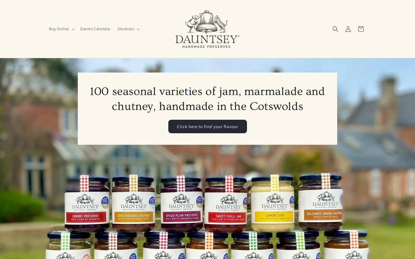 deliciousdauntsey.com homepage screenshot