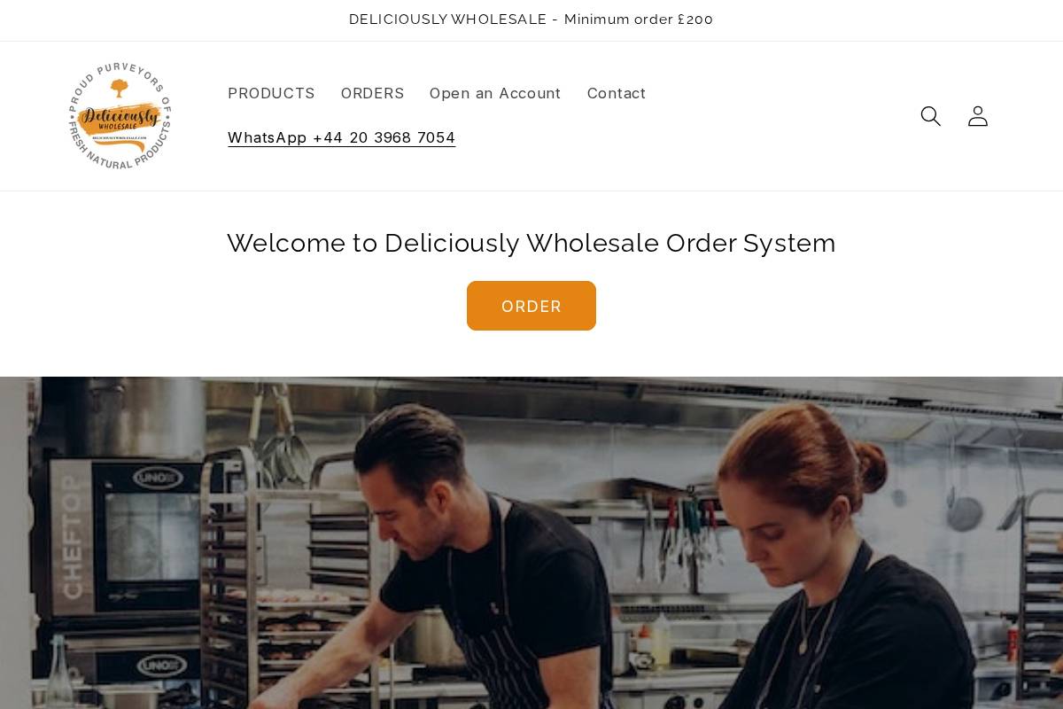 deliciouslywholesale.com homepage screenshot