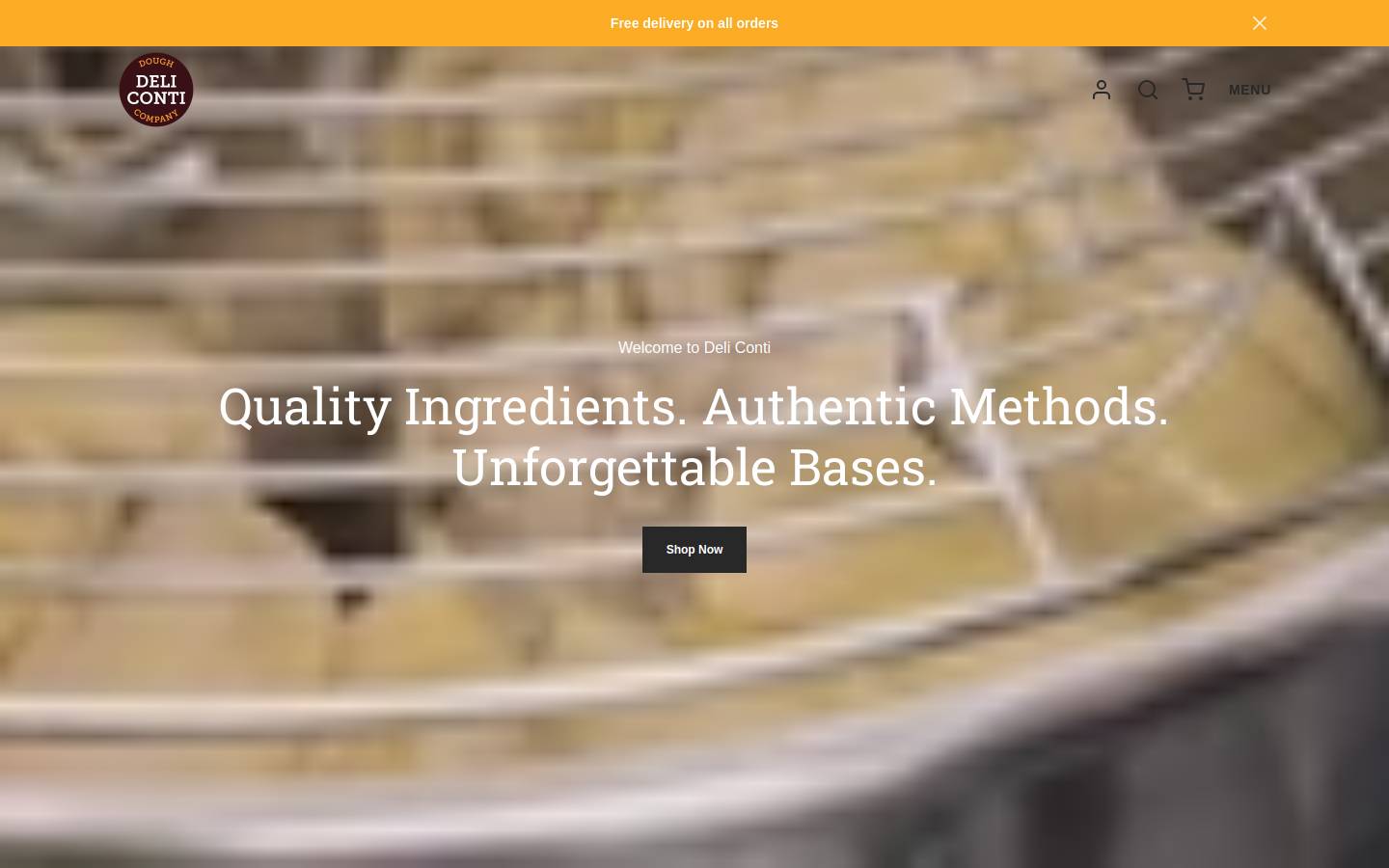 deliconti.com homepage screenshot
