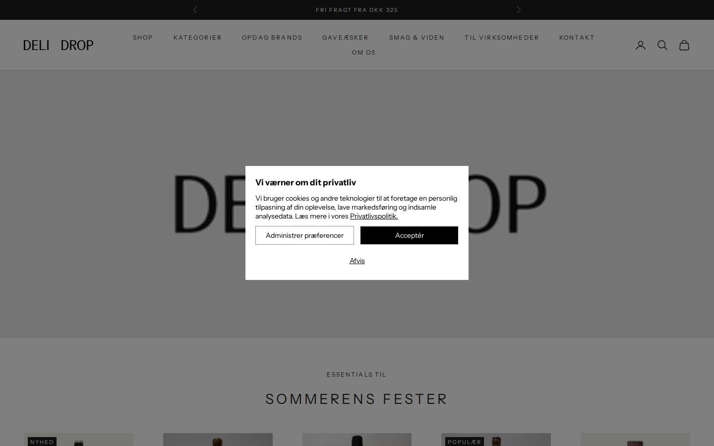 Delidrop homepage screenshot