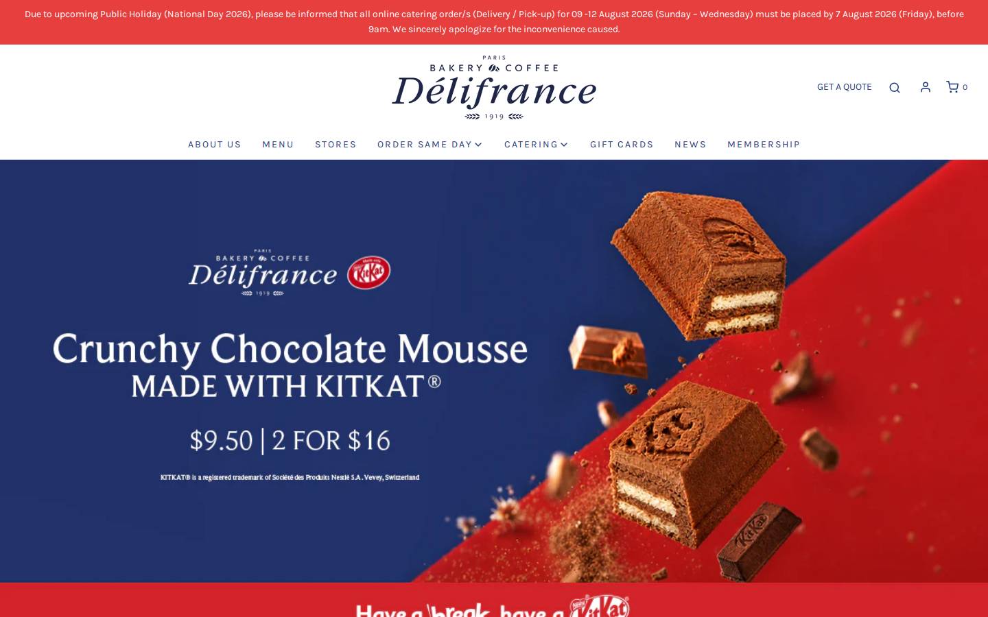 Délifrance homepage screenshot