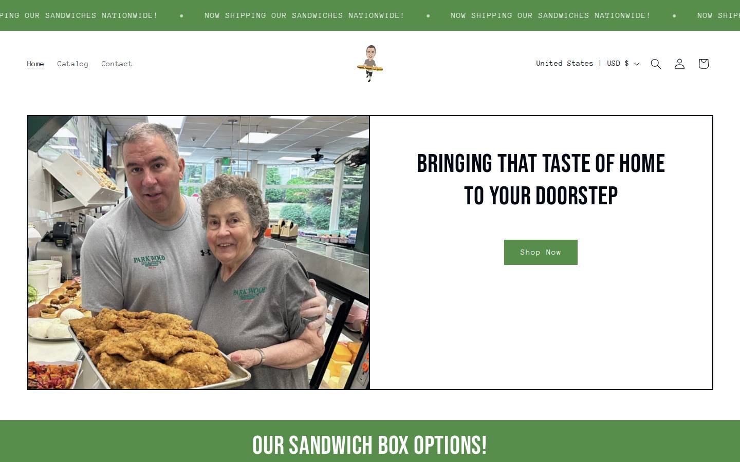 deliguymerch.com homepage screenshot