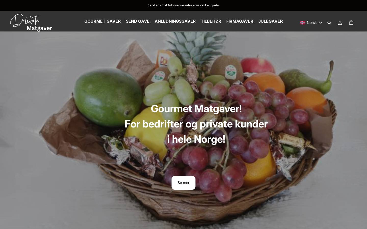 delikatematgaver.no homepage screenshot