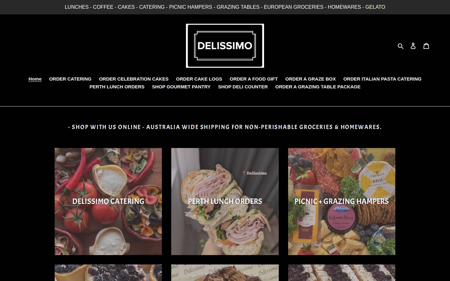 delissimo.com.au homepage screenshot