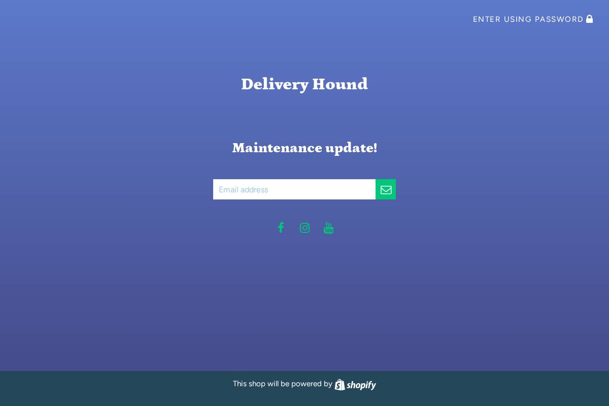 deliveryhound.com.au homepage screenshot