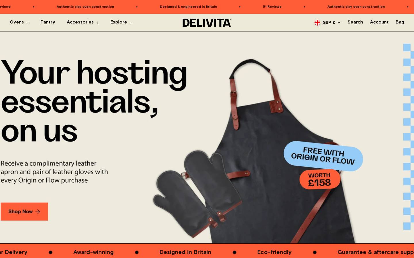 Delivita  homepage screenshot