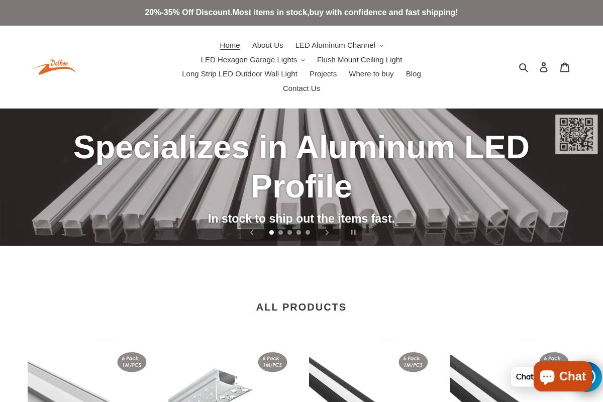 delkonlux.com homepage screenshot