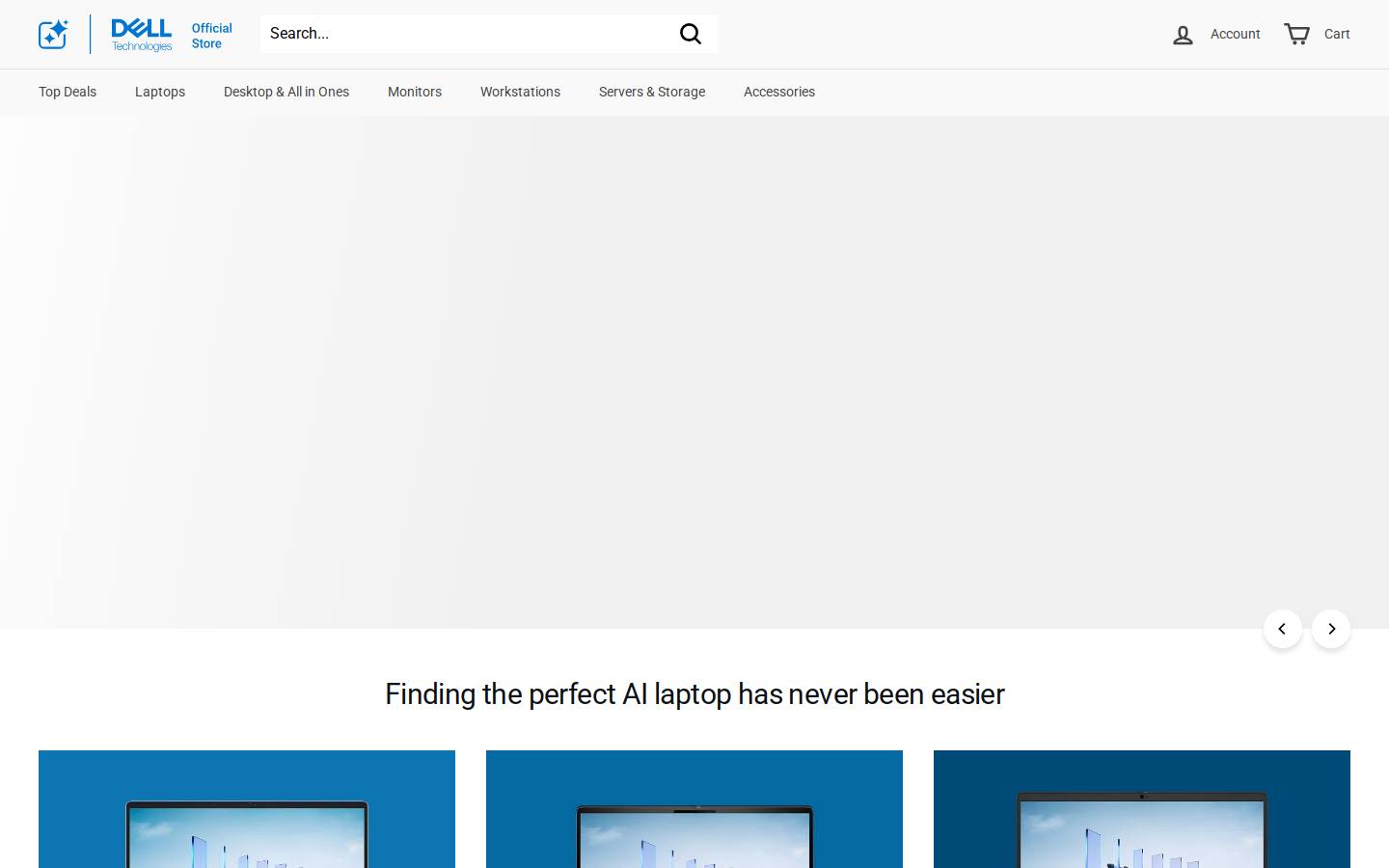 dellonline.co.za homepage screenshot