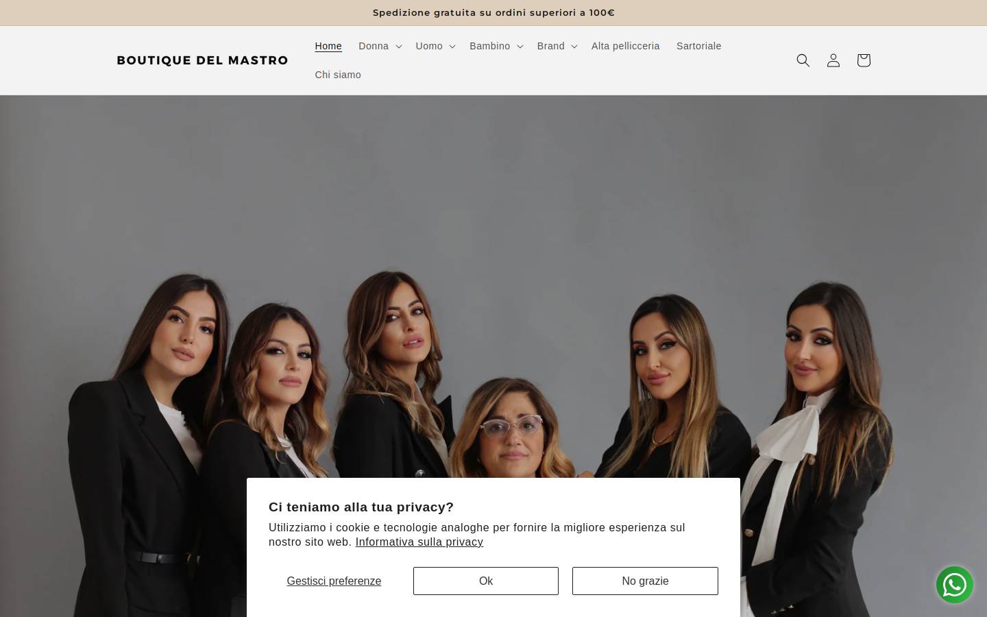 delmastroboutique.com homepage screenshot