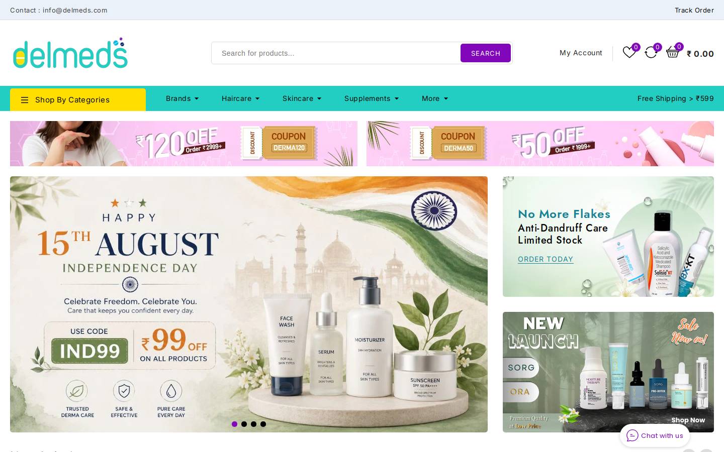 delmeds.com homepage screenshot