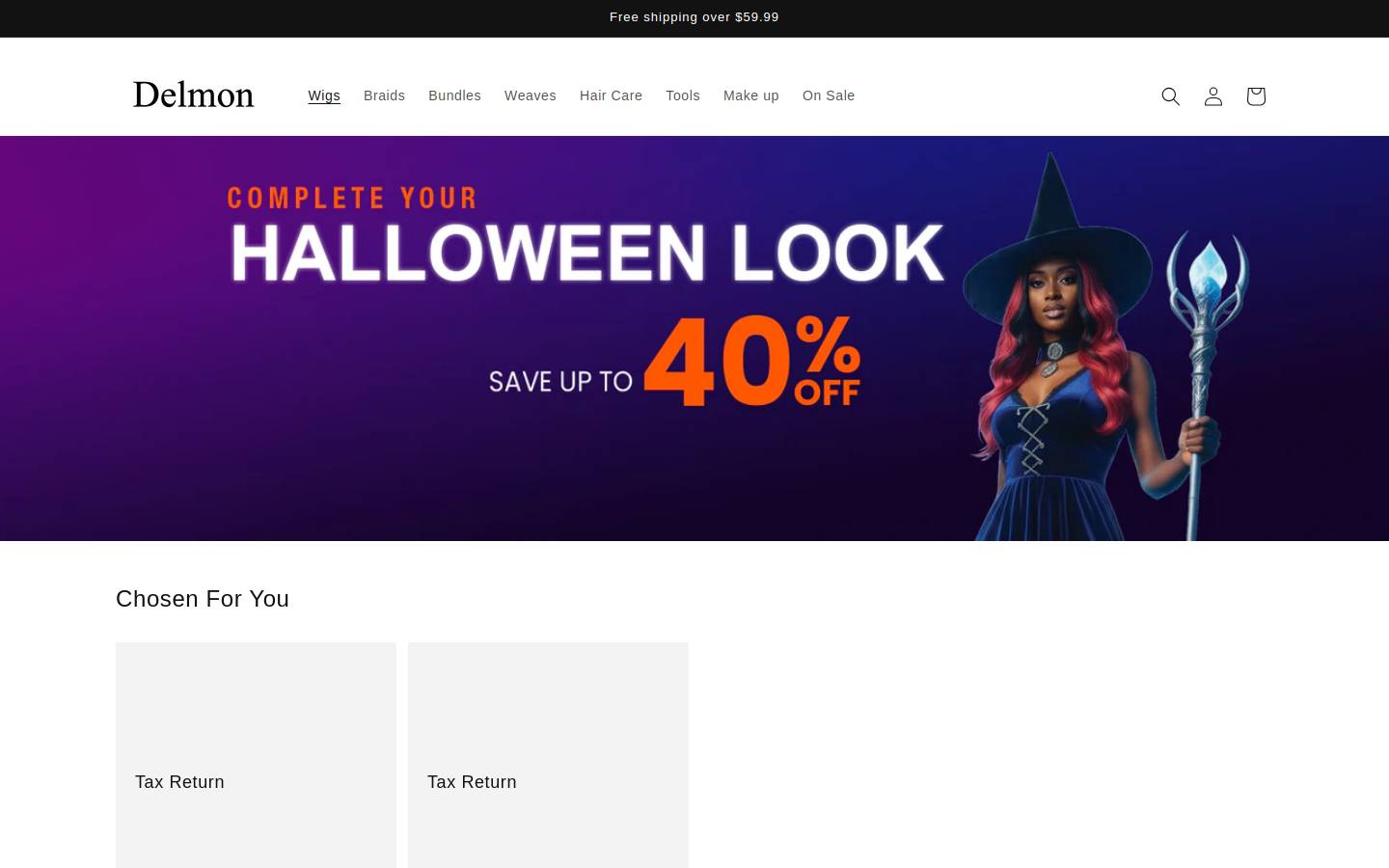 delmonbeauty.com homepage screenshot