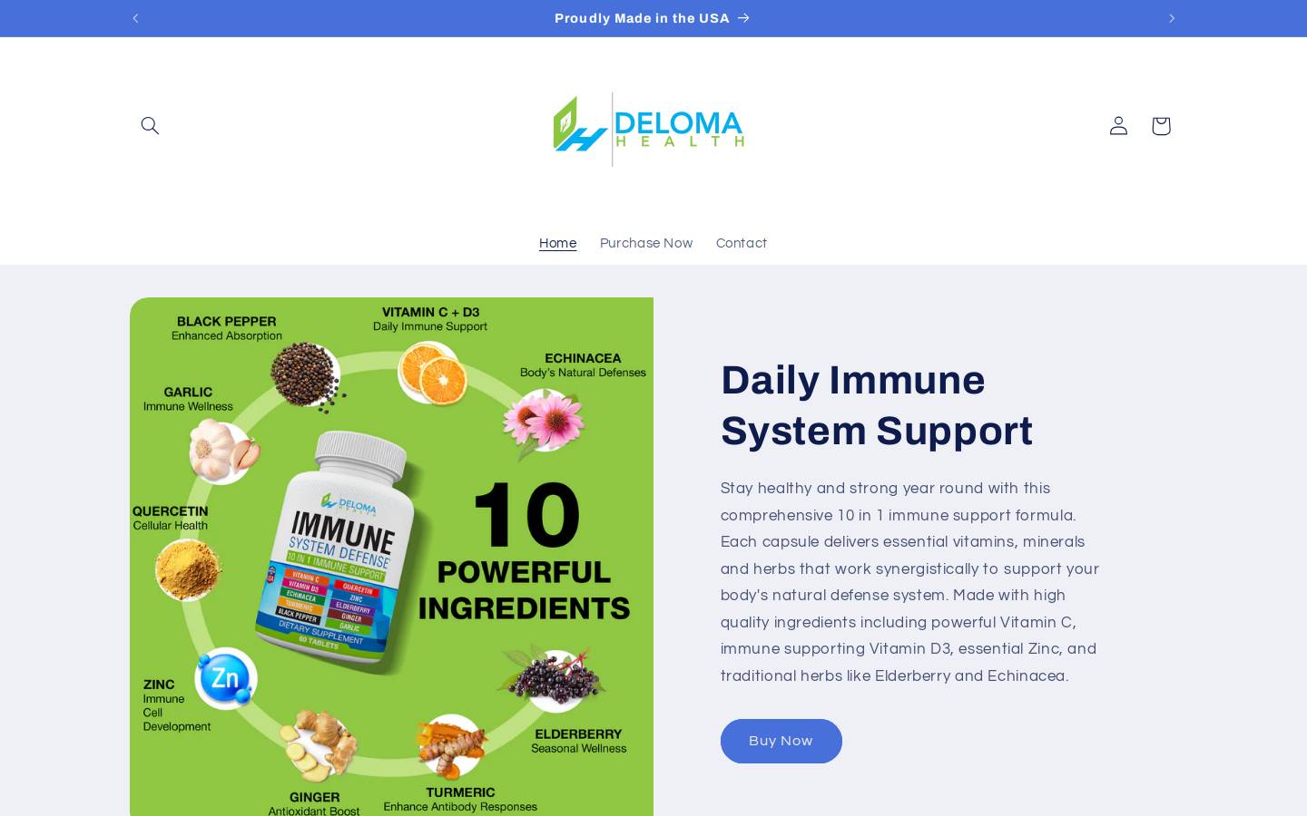 delomahealth.com homepage screenshot
