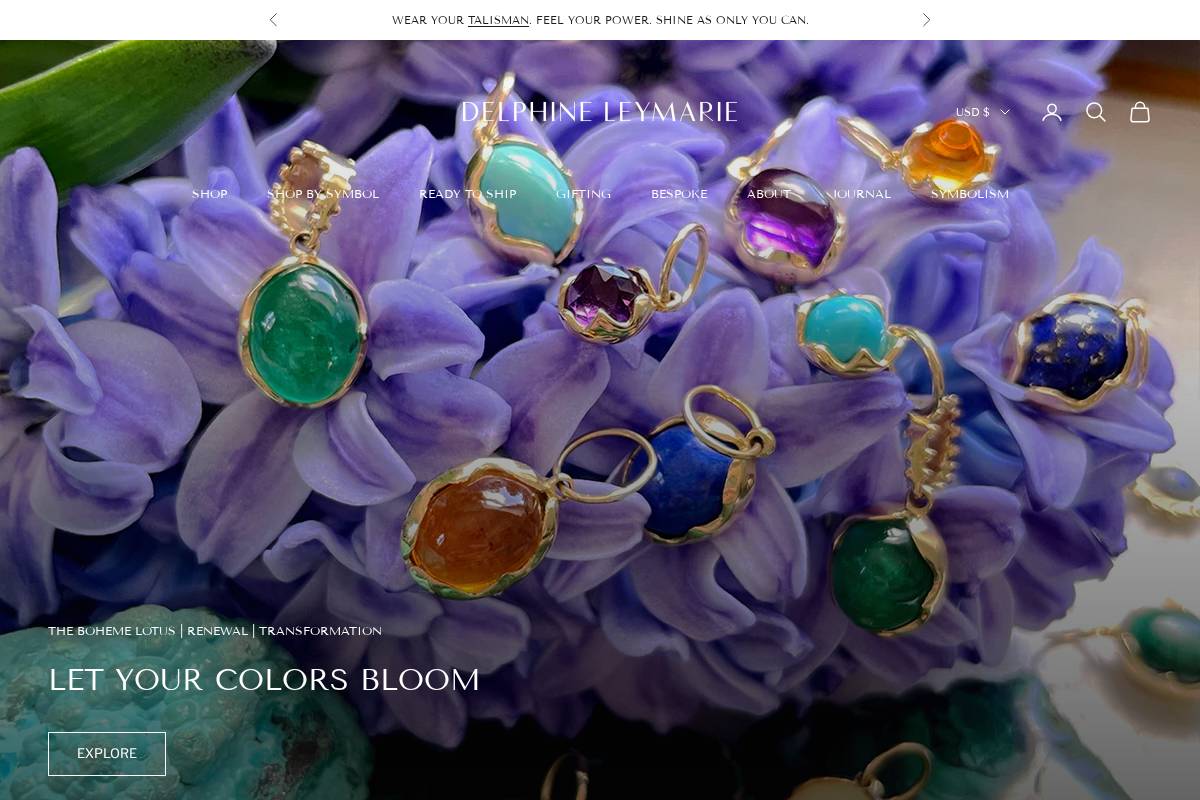 delphineleymarie.com homepage screenshot