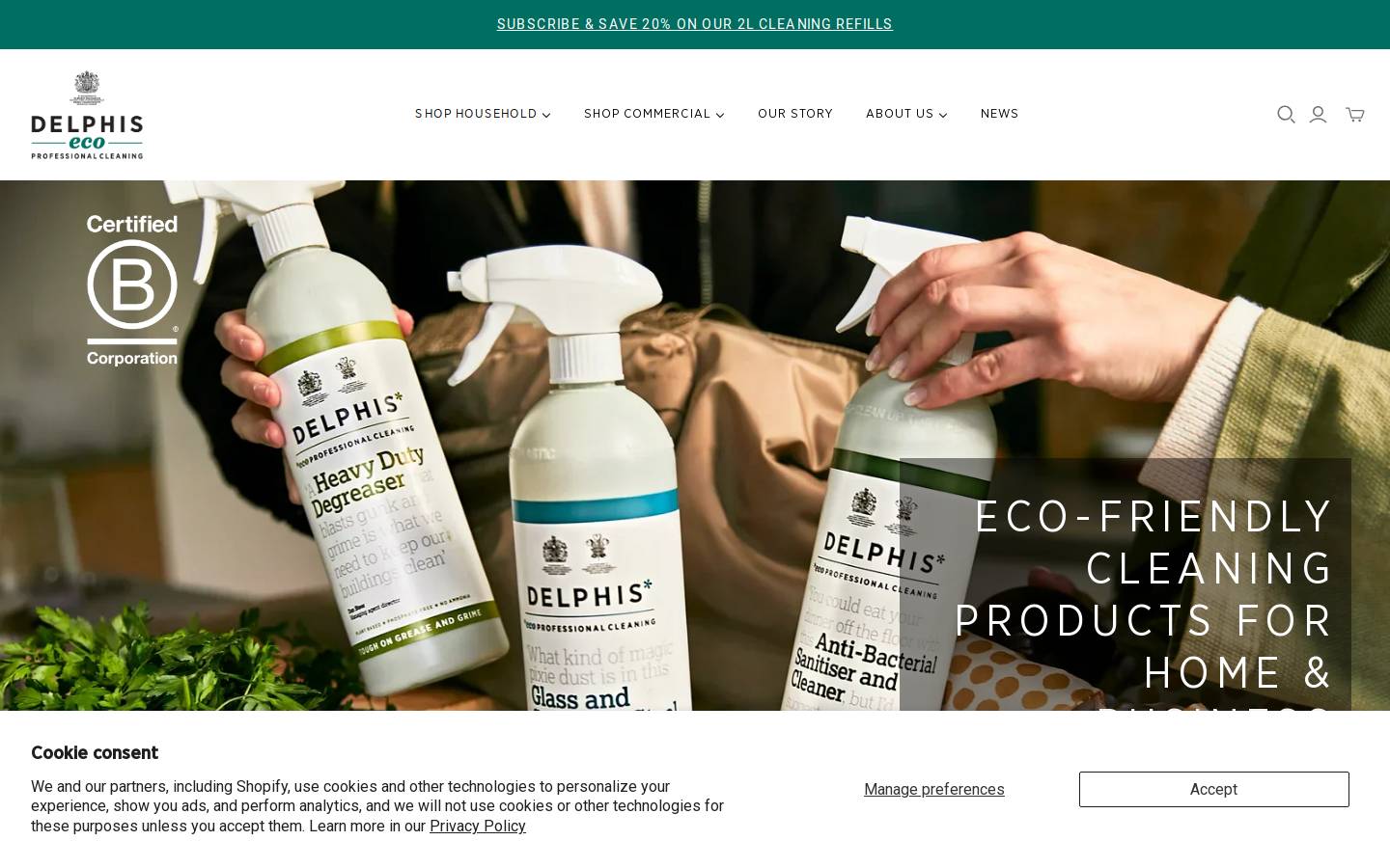 Delphis Eco homepage screenshot