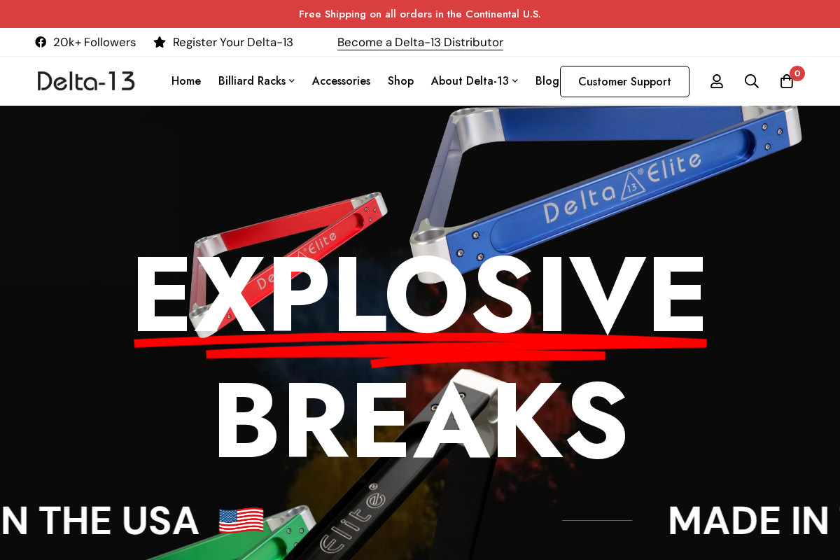 delta-13.com homepage screenshot