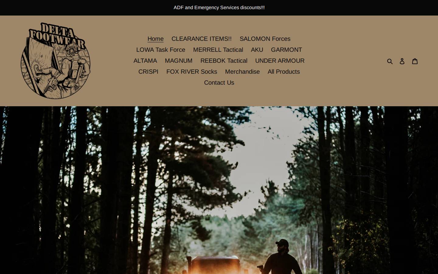 deltafootwear.com.au homepage screenshot