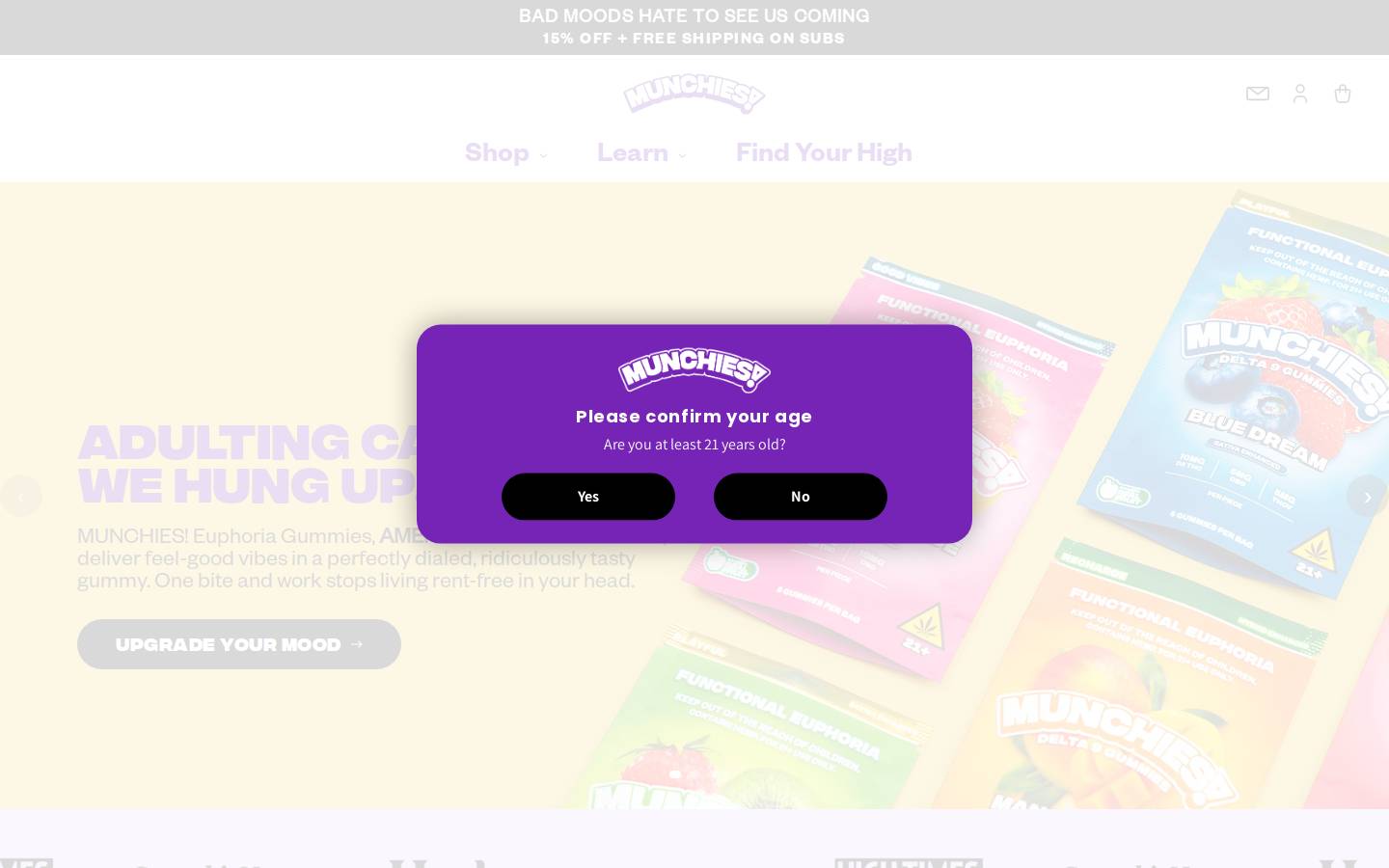 deltamunchies.com homepage screenshot