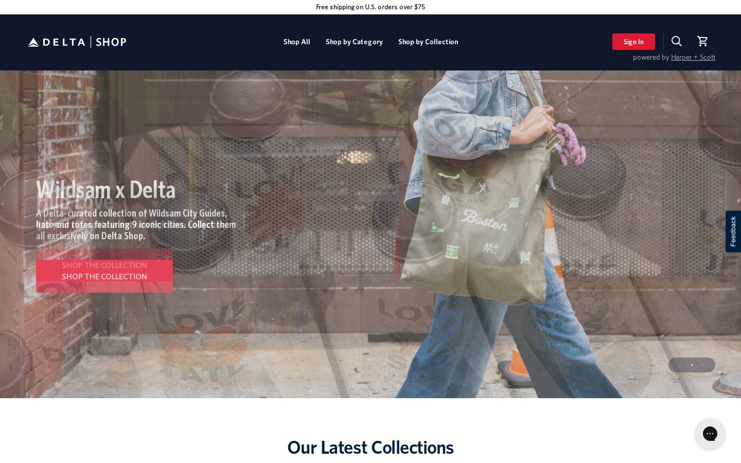 deltashop.com homepage screenshot