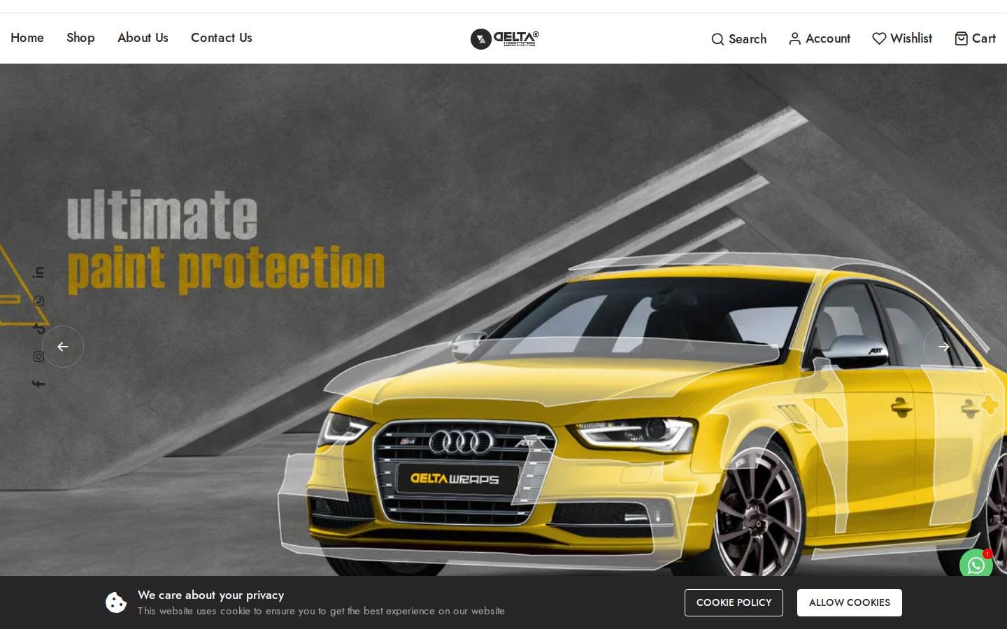 deltawraps.com homepage screenshot