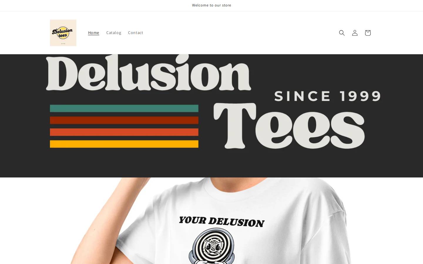 delusiontees.com homepage screenshot