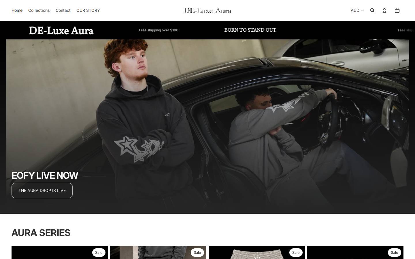 deluxe-aura.com homepage screenshot