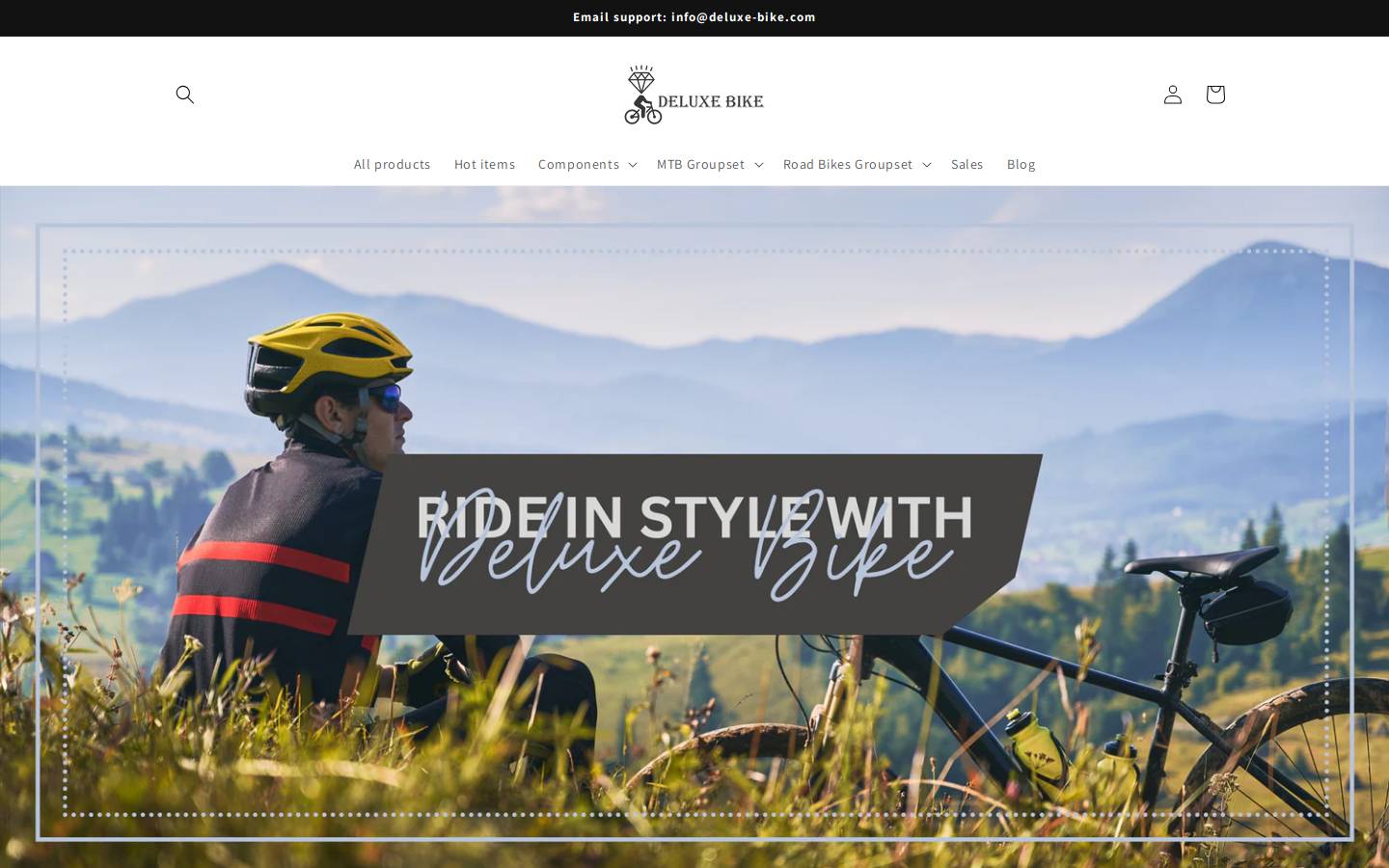 deluxe-bike.com homepage screenshot