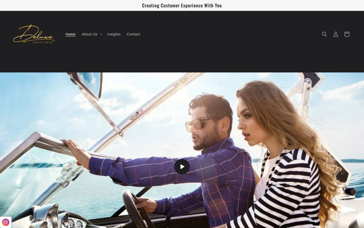 deluxe-institute.com homepage screenshot