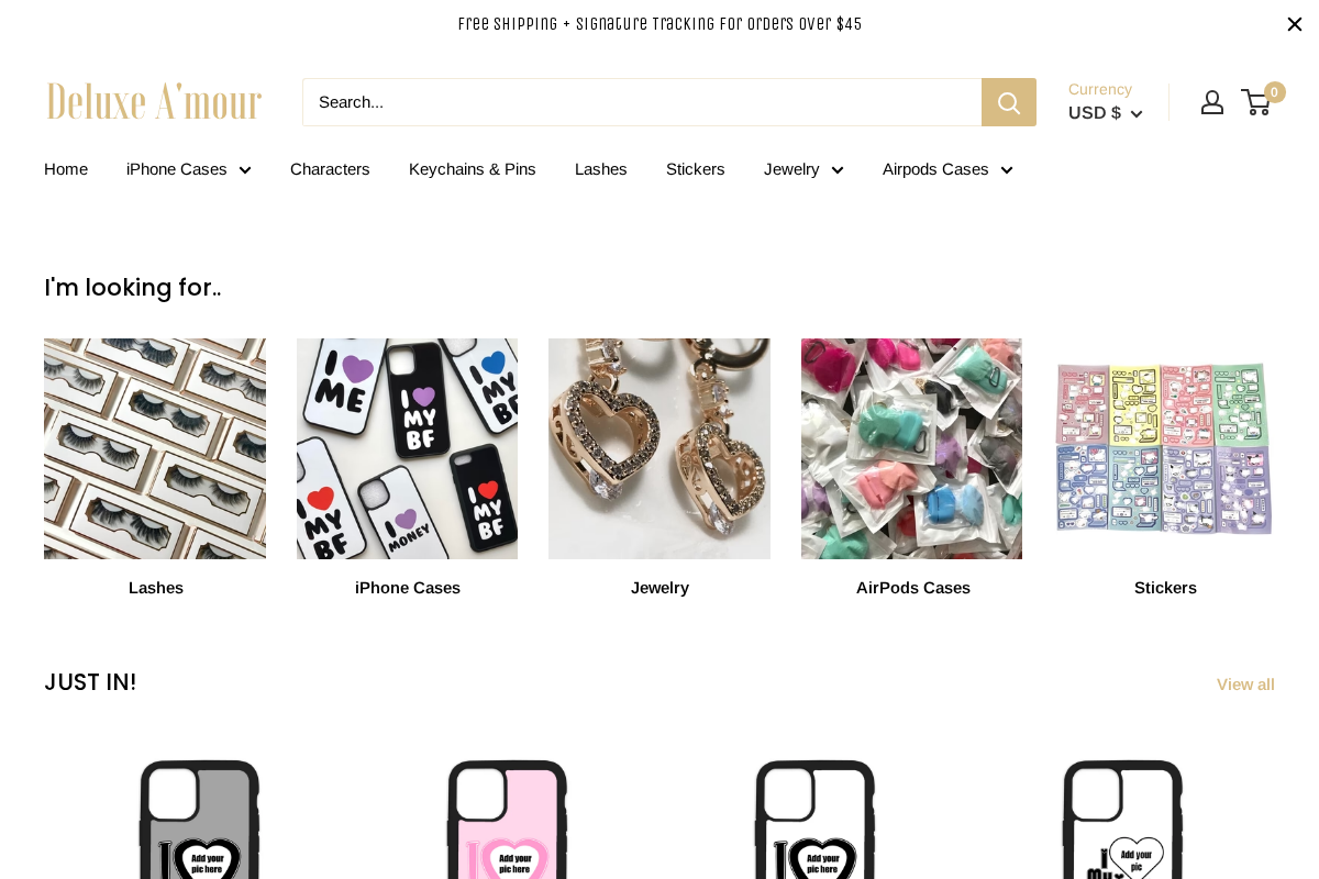 deluxeamour.com homepage screenshot