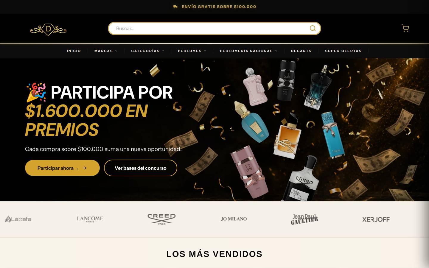 deluxeperfumes.cl homepage screenshot