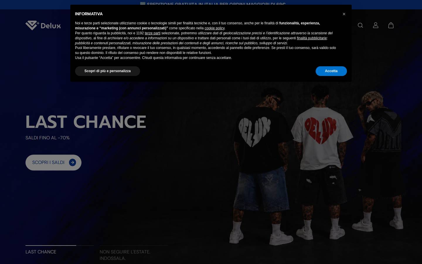 Delux Store homepage screenshot