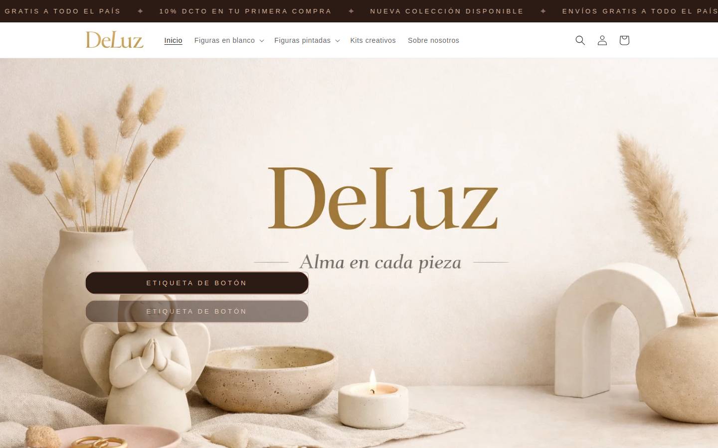 deluz.shop homepage screenshot