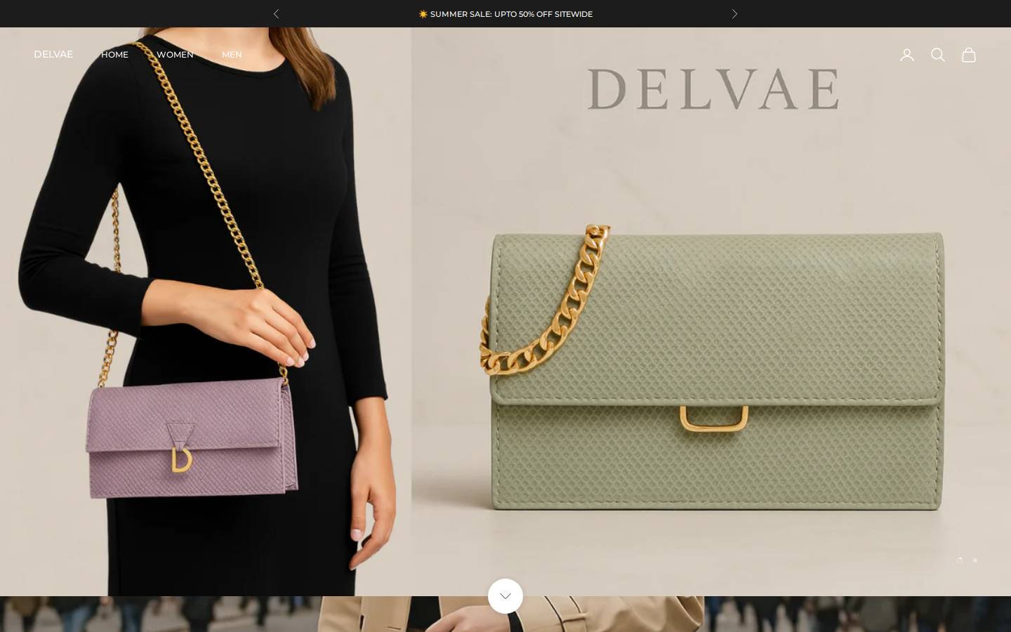 delvae.com homepage screenshot
