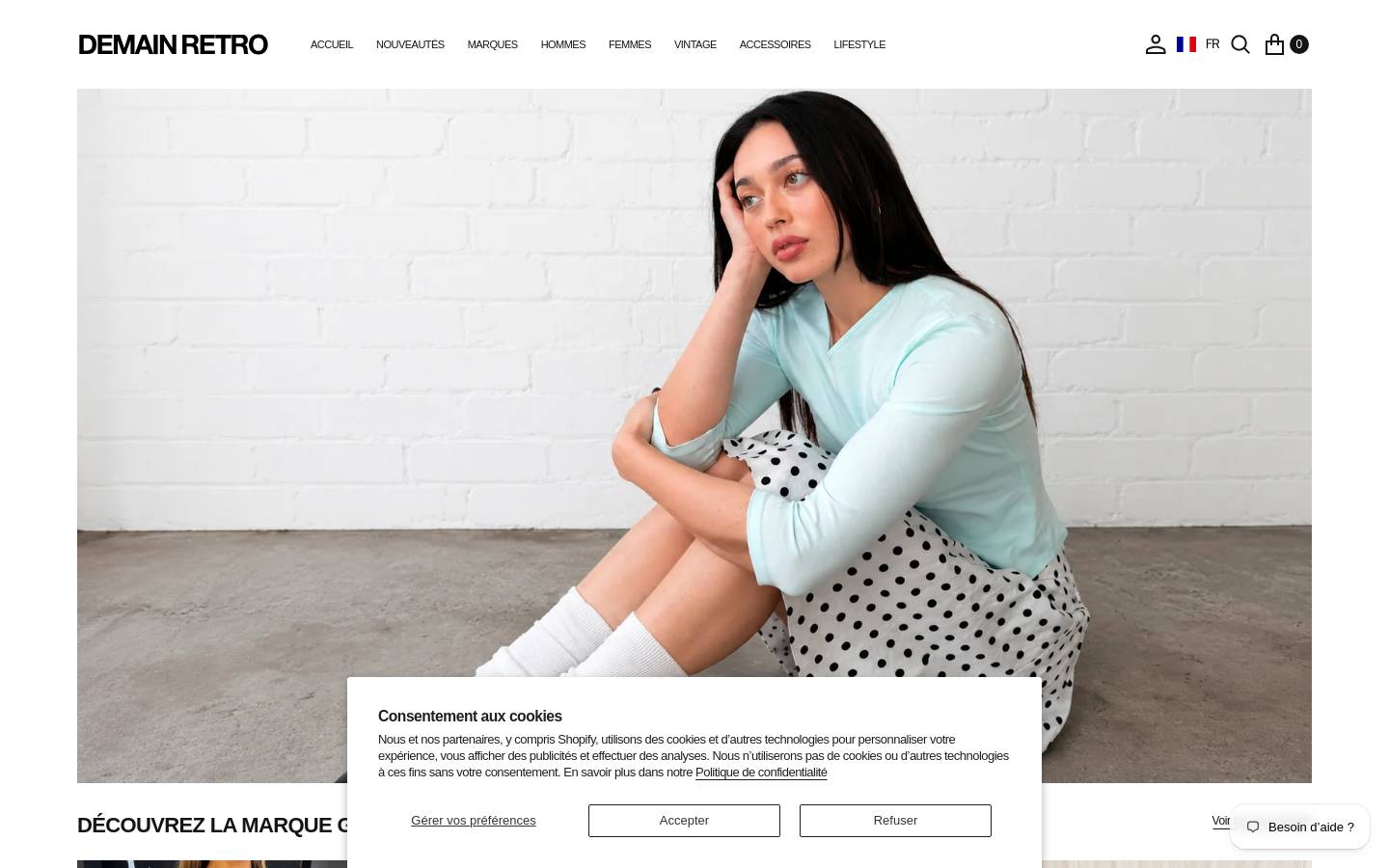 Demain Rétro homepage screenshot