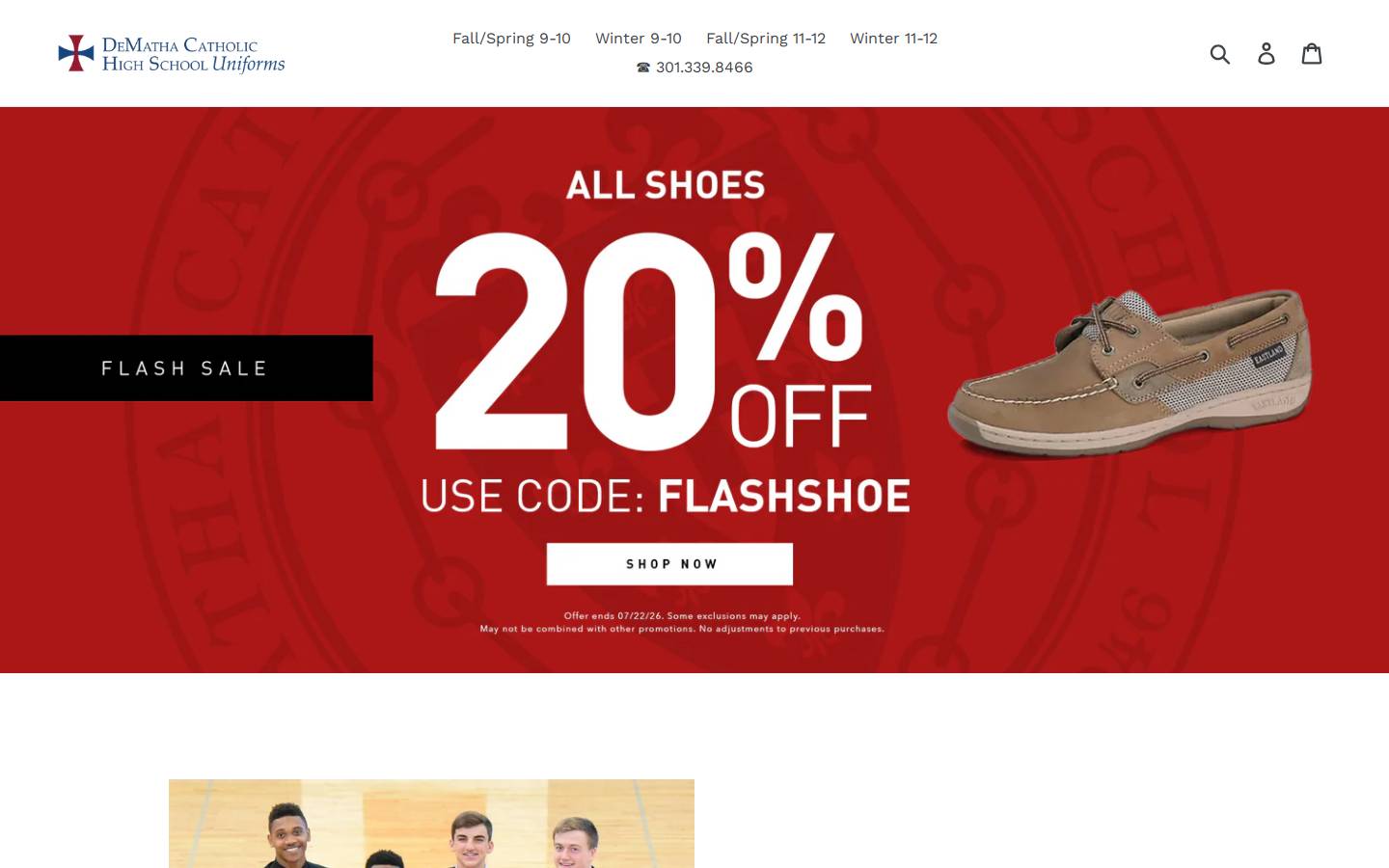 demathauniforms.com homepage screenshot