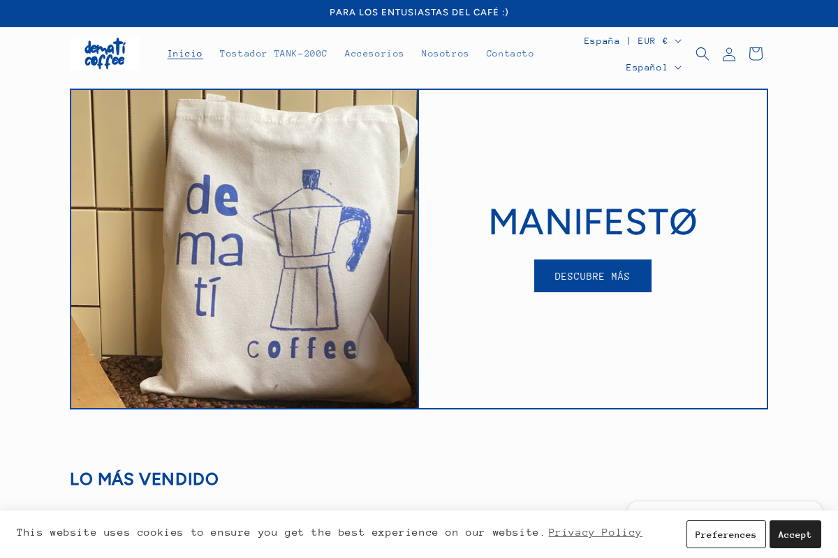 dematicoffee.com homepage screenshot