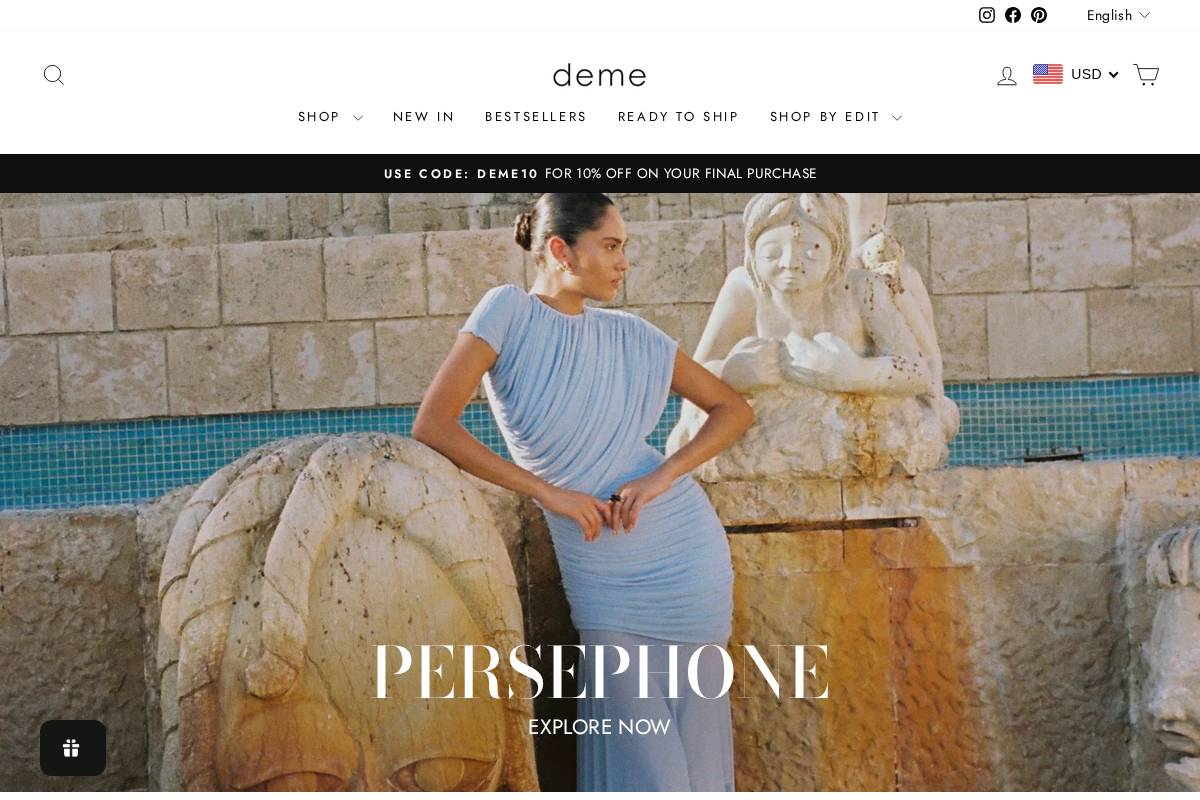 Demebygabriella homepage screenshot