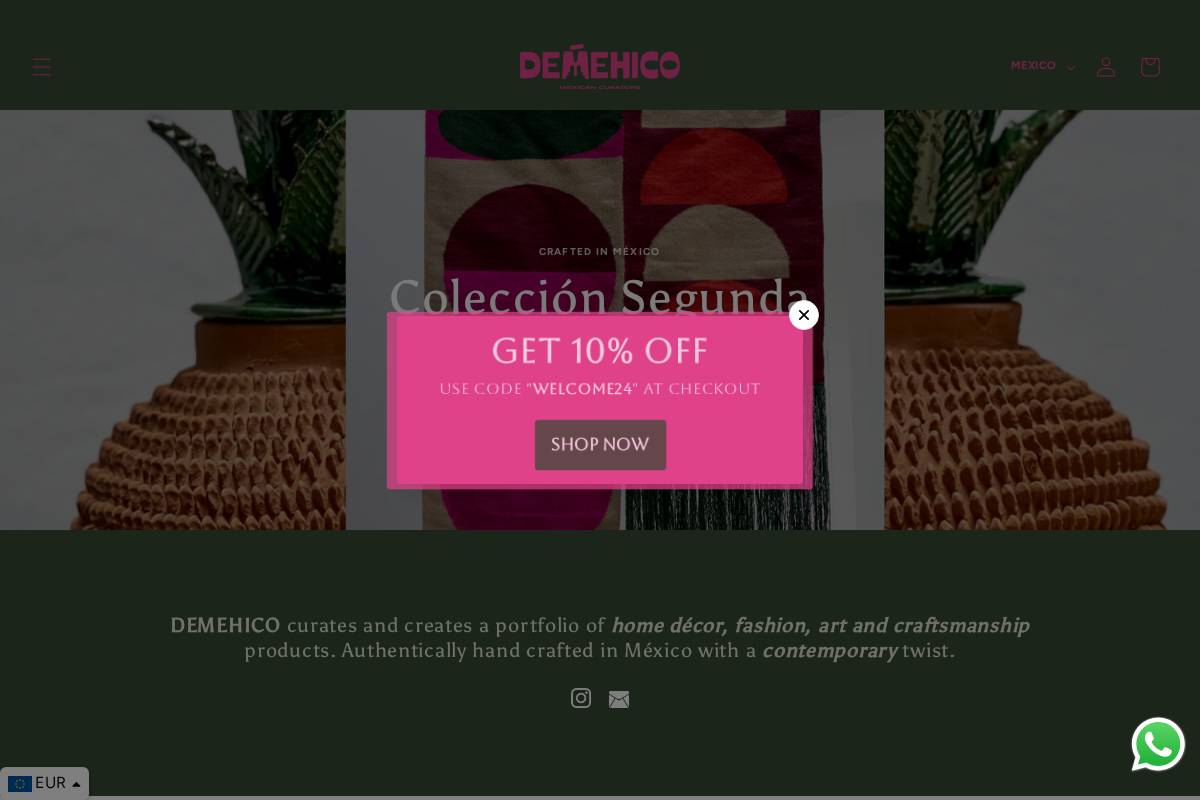 demehico.com homepage screenshot