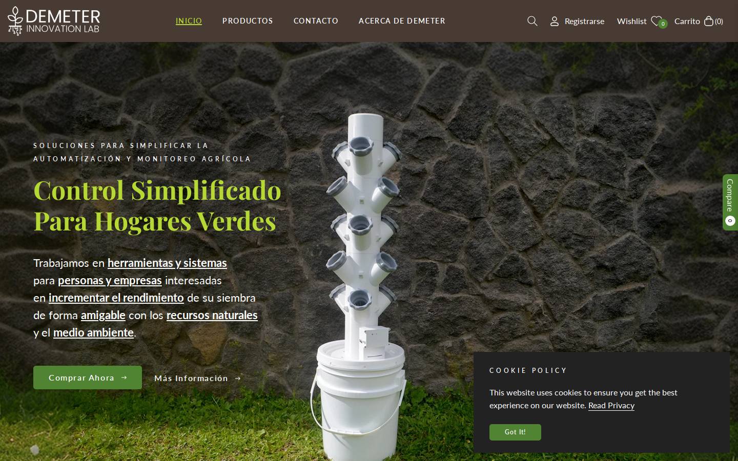 demeterinnovation.com homepage screenshot