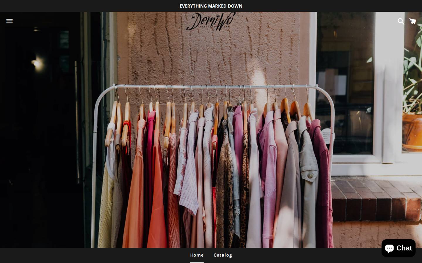 demiwuboutique.com homepage screenshot