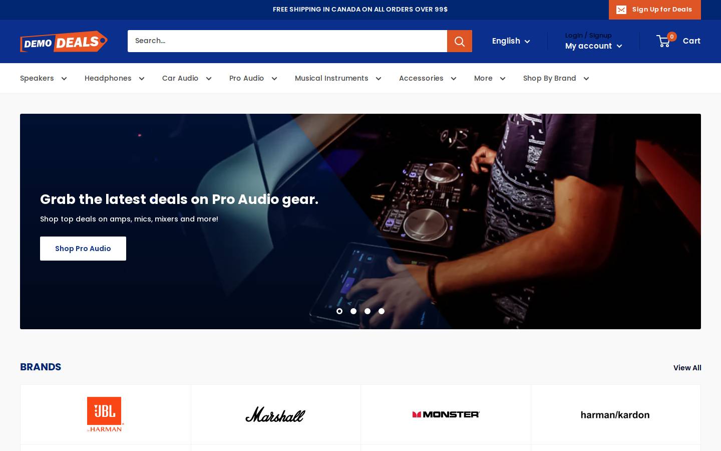 demodeals.com homepage screenshot