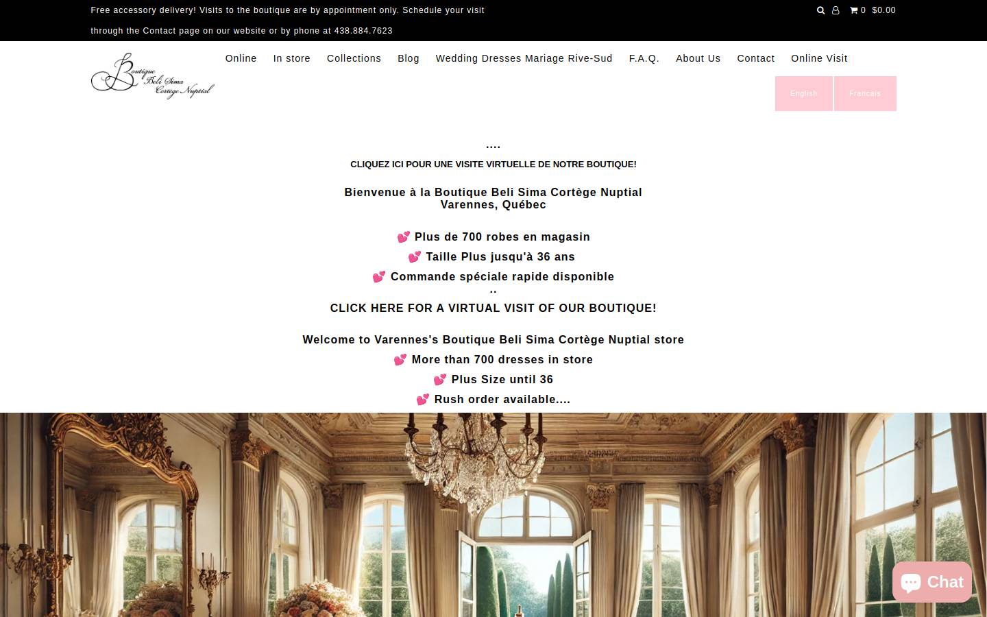 demoiselledhonneur.ca homepage screenshot