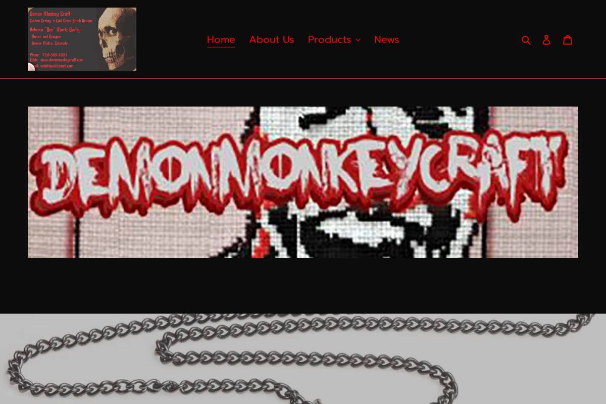 demonmonkeycraft.com homepage screenshot