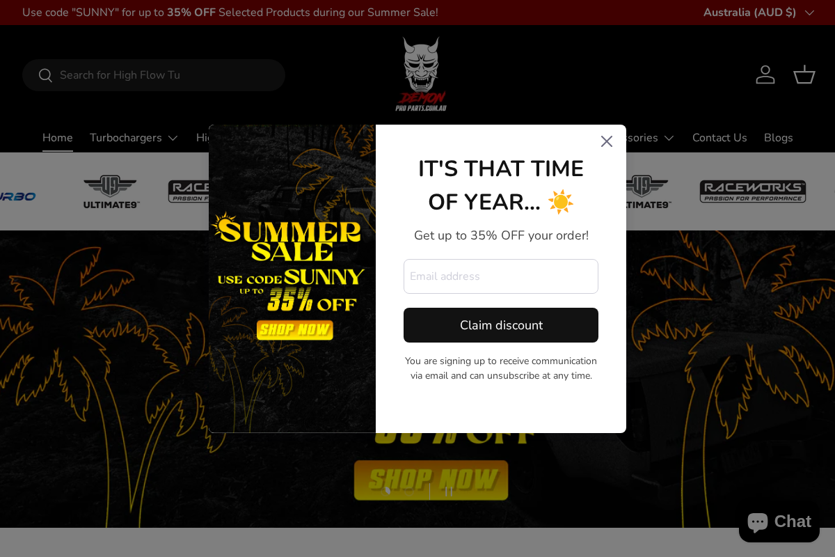 demonproparts homepage screenshot