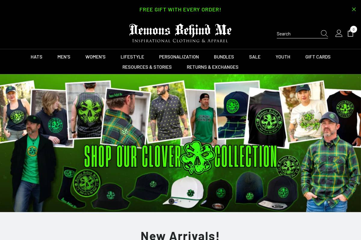 demonsbehindme.com homepage screenshot